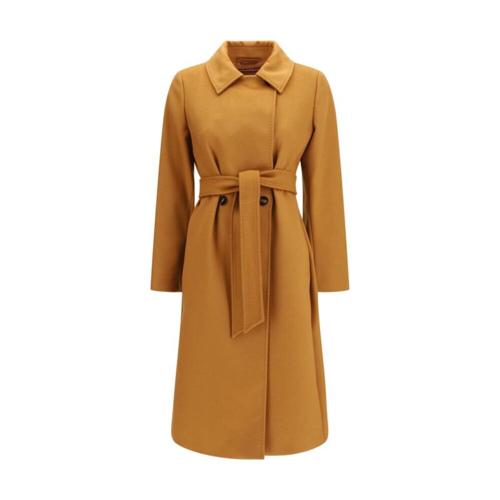 Max Mara Studio Women Double Breasted Wool Coat